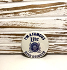Vintage    i   m A Famous Lite Beer Drinker    Miller Lite Pinback Button Pin 3    1981