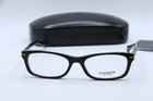 New Coach Hc 6054 5002 Black Gold Authentic Frames Eyeglasses 50-16