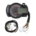 15000rpm Motorcycle Speedometer Odometer Tachometer Lcd Digit Gauge Universal