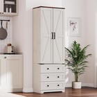 72  Tall Kitchen Pantry Cabinet Storage With Adjustable Shelf 3 Drawer Cupboard