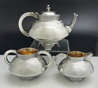 Gorham Japanesque  Sterling Three Piece Tea Set