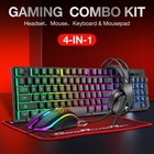 4 In 1 Rgb Gaming Keyboard And Backlit Mouse And Headset Combo For Laptop Pc Ps4