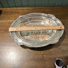 Wallace Silverplate Oval Serving Tray With Decorative Rim M6 08
