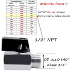 1 2  Brass Mini Ball Valve Npt Female X Male Shut-off Valve