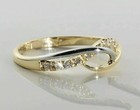 1 Ct Round Cut Real Moissanite 14k Two Tone Gold Plated Women s Band Ring