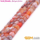 8mm Agate Matte Frosted Cube Strip Gemstone Loose Beads For Jewelry Making 15 