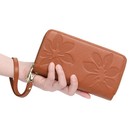 Womens Wallet Large Capacity Double Zip Card Phone Holder Rfid Blocking Wristlet