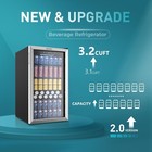 Euhomy Beverage Refrigerator Cooler  130 Can Mini Fridge With Glass Door For Sod