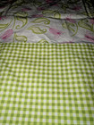 Homemade Pillowcase Std Kids Green Gingham Floral Bees Tulips Spring Mint M