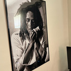 Bob Marley Smoking Weed Poster  Black And White  Bob Marley Print  Vintage Photo