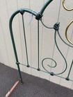 67398  Vintage Brass And Green Metal Full Size Bed Frame