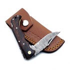 Damascus Handmade Back Lock Folding Pocket Knife Camping Huntingrose Wood Knife