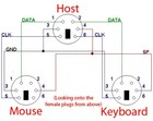 Notebook laptop Ps2 Y splitter Mouse keyboard Cable cord wire Adapter  black