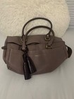 Coach Hand Bag  Good Condition   Lavender Color With Dark Purple Tassel Leather