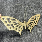 Vintage Brass Butterfly Wall Decor Decorative Cut Out Design Gold Tone 8 Inch