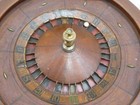 Rare Antique Mahogany 22  Roulette Wheel Casino Game Gambling Las Vegas   