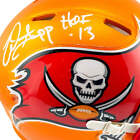Warren Sapp Signed Hof 13 Inscription Tampa Bay Buccaneers Blaze Mini Football H