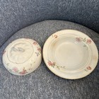 Dresden China Rose Butter Dish With Lid- Dainty And Beautiful