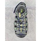 Khumbu Boys Sport Sandals Hook And Loop Water Shoes Size 4 Navy Blue Green