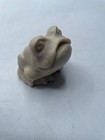 Vintage Carved Stone Frog Cream Small Frog