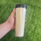 Starbucks 16oz White Plastic Travel Coffee Mug Tumbler Cup With Siren Logo 