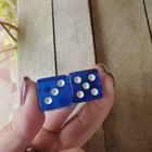 Monopoly Game Disney Edition 2001 Clear Blue Dice Replacement Parts Pieces Jb08
