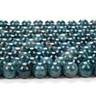 Natural Apatite Deep Blue Green Grd  Round 4mm 5mm 6mm 7mm 8mm Loose Beads d119 