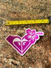 Custom Pink Roxy With Flower Sticker - Surf Surfer Girl Hawaii Tropical Beach