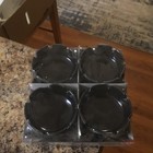 12 Winco Black Plastic Ashtray 4  Melamine Deep Well Outdoor Patio Pool Porch