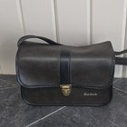 Vintage Kodak Dark Brown   Black Field Case Camera Carrying Bag Vintage