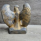 Vintage American Bald Eagle  1776  Cast Metal Bookends Brass Tone Decor Lot Of 2