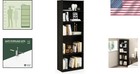 Sturdy 5-tier Bookshelf With Adjustable Heights And Elegant Espresso Finish
