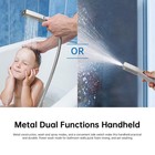 G-promise All Metal 10 Inch Rain Shower Head With Power Wash Mode Handheld Sp   