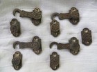 4 Matched Antique Bronze Eastlake victorian Interior Shutter Latch   Keeper Set