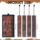 4pcs Wood Bookmark For Men adventure Wooden Carving Book Mark Vintage Bookmark G