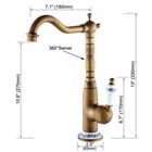 Antique Brass Ceramic Handle base Kitchen Faucet Bathroom Sink Mixer Tap 2nf606