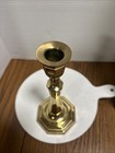 Vintage Solid Brass 9 1 2 In Tall    Single Candlestick Holder