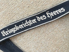 Ww2 German Army Kriegsberichter Des Heeres Cuff Title  Vtg