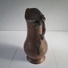 Antique Turkish ottoman Copper And Mixed Metal Lidded Jug Pitcher