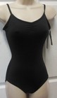 Eurotard Fully Frontlined Pinchfront Classic Camisole Leotard Black Tactel Lycra