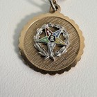 Vintage Order Of The Easter Star Mason Charm Pendant 1 20 12k Gf