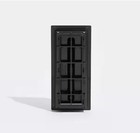 Fittes Aria Lite Framed Floor Vent 4 In x10 In  Top Mount Black Lite4x10blk
