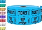 1000 Raffle Tickets  Blue 1 Of 8 Colors  Double Roll  Ticket For Events  Entr   