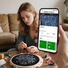 Crafmanoe Embroidery Kits For Beginners Adults  Black Flowers Embroidery Sta   