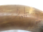 Antique Revolutionary War Powder Horn  Initials B l  And Dated 1775  Has A Crack