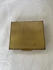 Vintage Powder Compact Guilloche Enamel Painted Roses Rectangle
