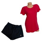 Victorias Secret Pink Medium Graphic T-shirt   High Waist Shorts Set New