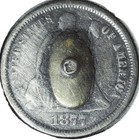 Vintage - 1877 Liberty Seated Dime - Love Token - O C Y - 90   Silver -  Lt 115