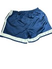 Vtg  Adidas Soccer  Satin Dazzle Shorts Usa Blue Trefoil Drawstring Sz M Read