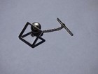 Fathers Day Vtg Swank Modernist Open Frame Square Tie Tack Chain   Bar